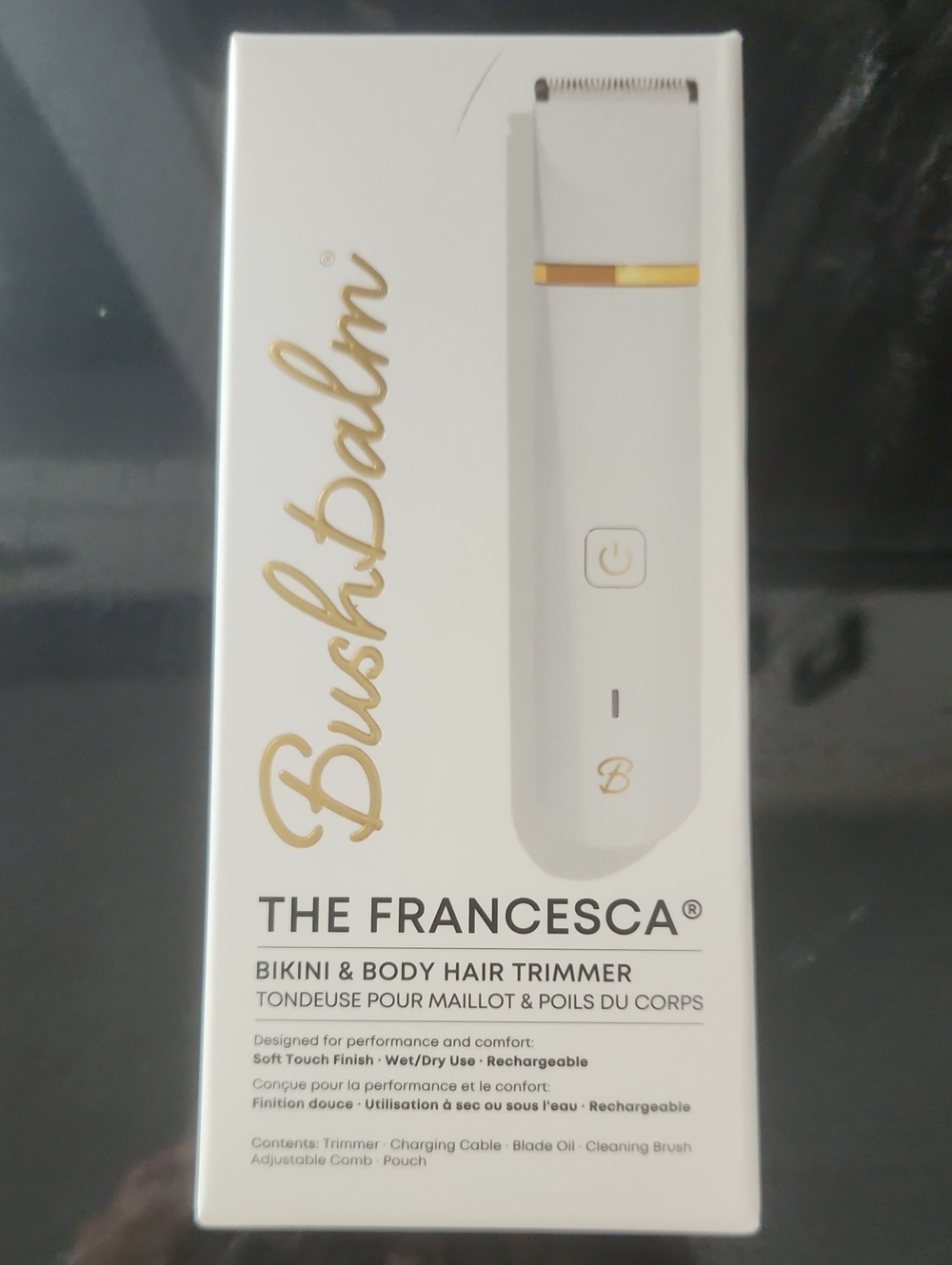 Bushbalm The Francesca Bikini & Body Hair Trimmer - $65 NWT/Sealed! White & Gold